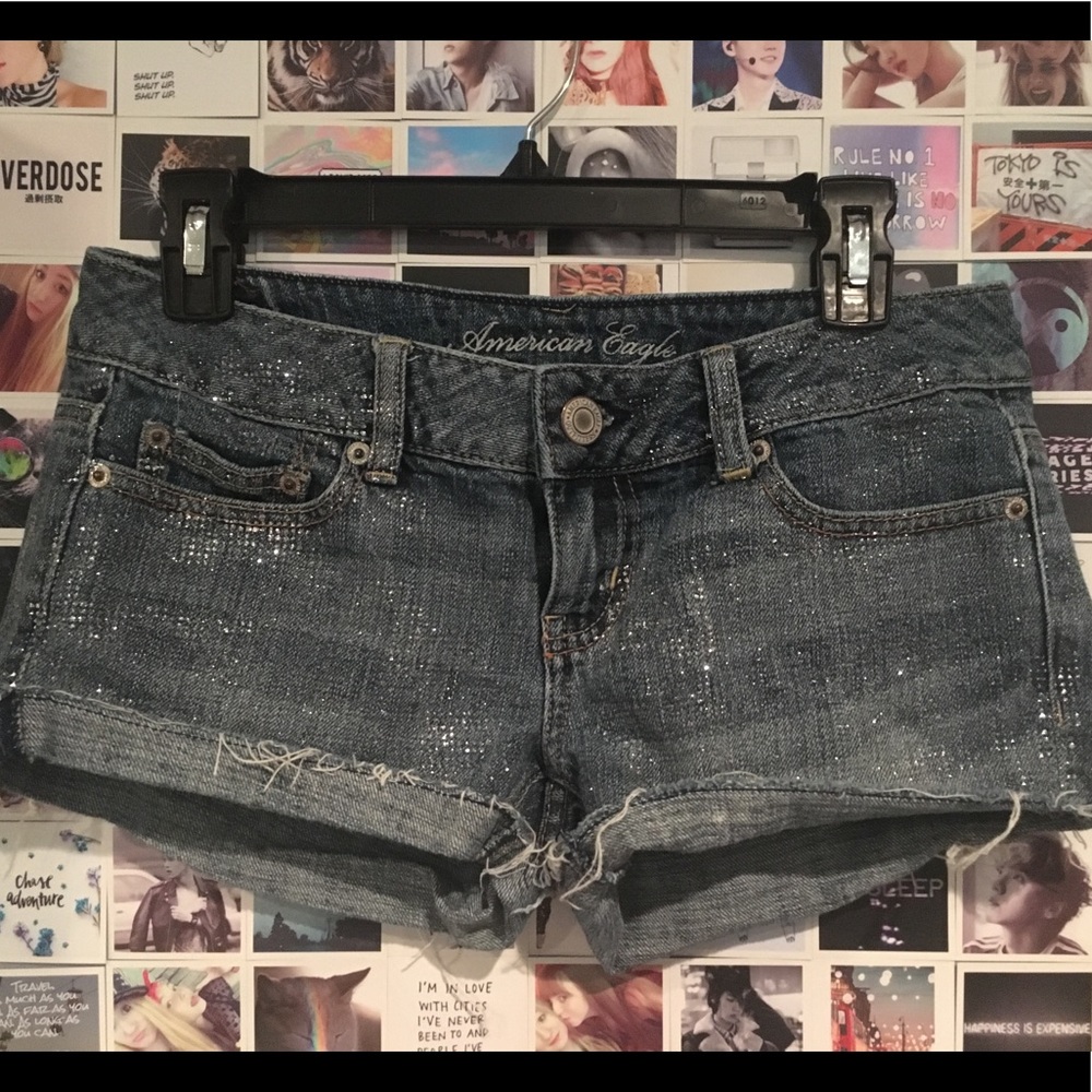 AE Glitter shorts, size 0
